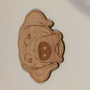 Wooden Dog Placard